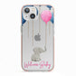 Elephant with Balloons Baby Girl Reveal iPhone 13 TPU Impact Case with Pink Edges