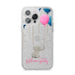 Elephant with Balloons Baby Girl Reveal iPhone 14 Pro Max Glitter Tough Case Silver