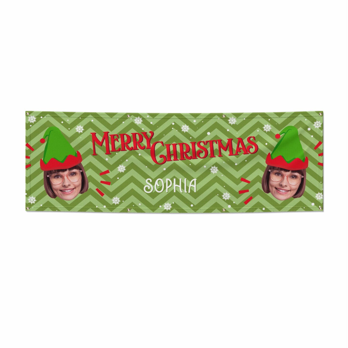 Elf Photo Face 6x2 Vinly Banner with Grommets