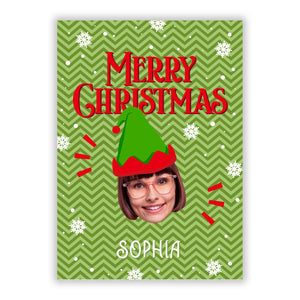 Elf Photo Face Greetings Card