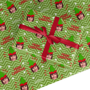 Elf Photo Face Wrapping Paper