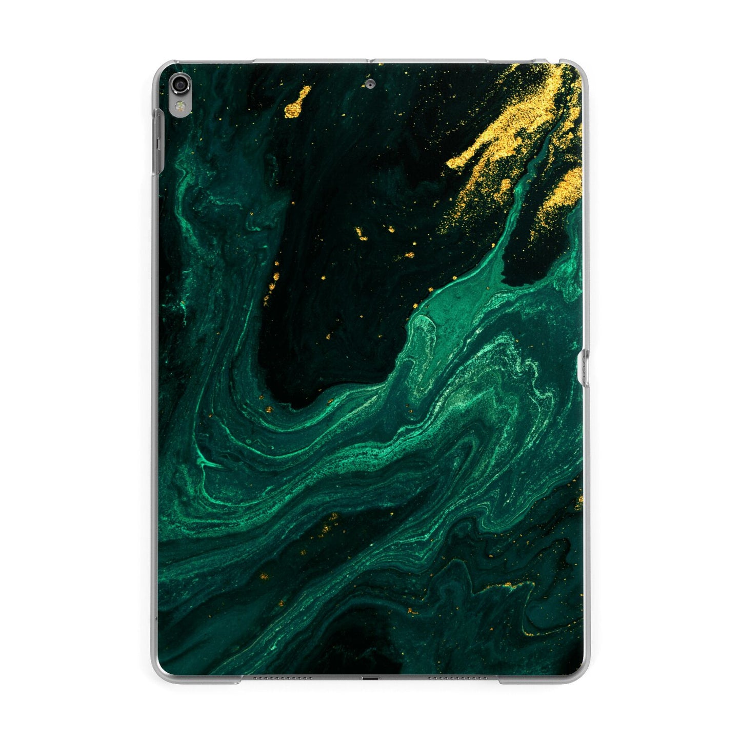 Emerald Green Apple iPad Grey Case