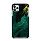 Emerald Green Apple iPhone 11 Pro Max in Silver with Black Impact Case