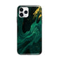 Emerald Green Apple iPhone 11 Pro in Silver with Bumper Case