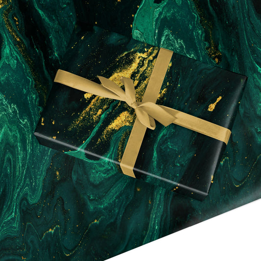 Emerald Green Custom Wrapping Paper