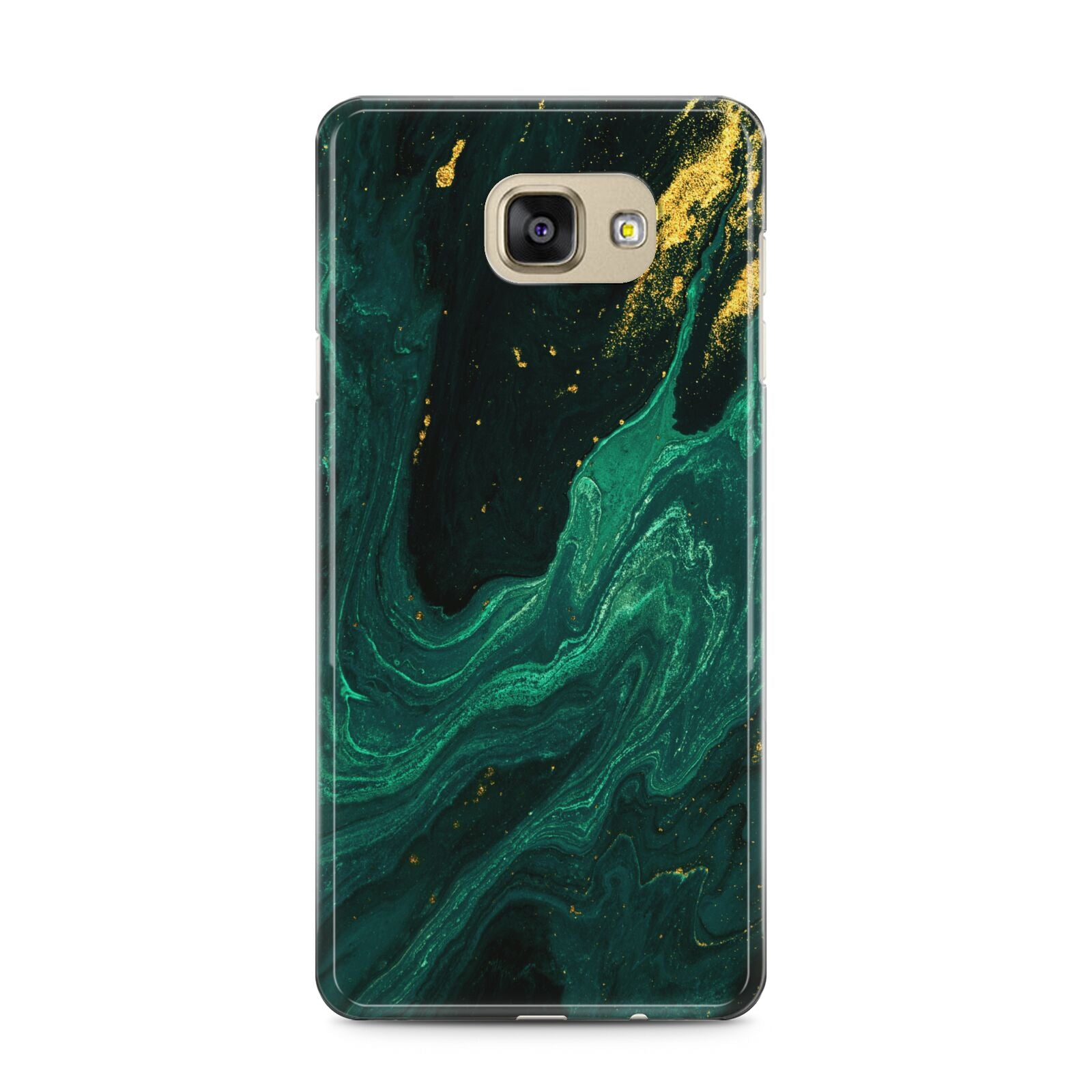 Emerald Green Samsung Galaxy A5 2016 Case on gold phone