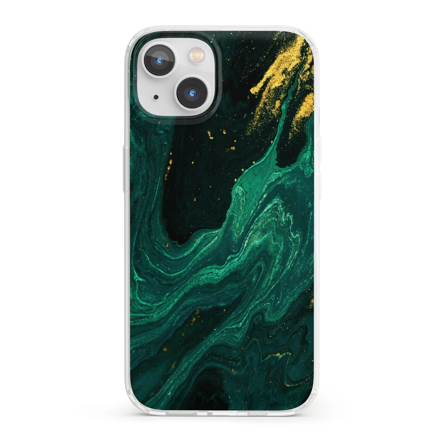 Emerald Green iPhone 13 Clear Bumper Case