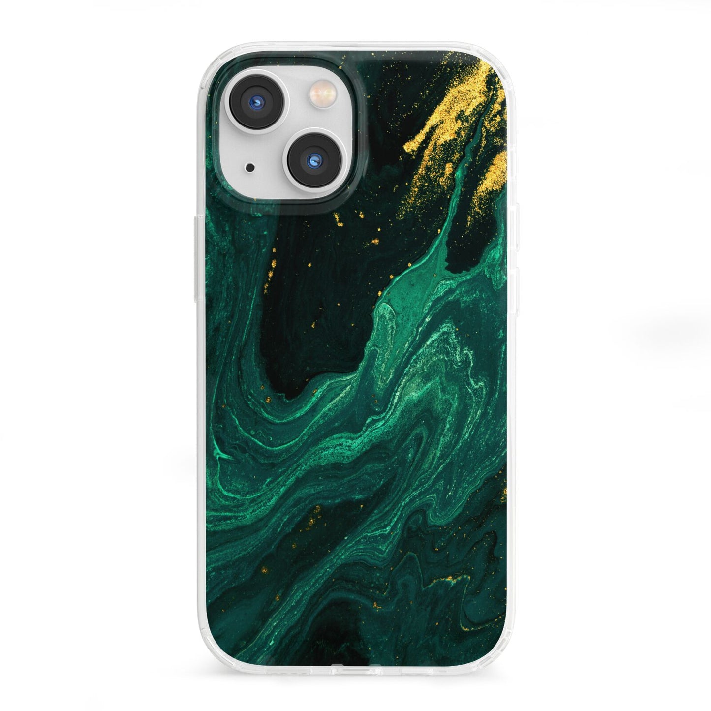 Emerald Green iPhone 13 Mini Clear Bumper Case
