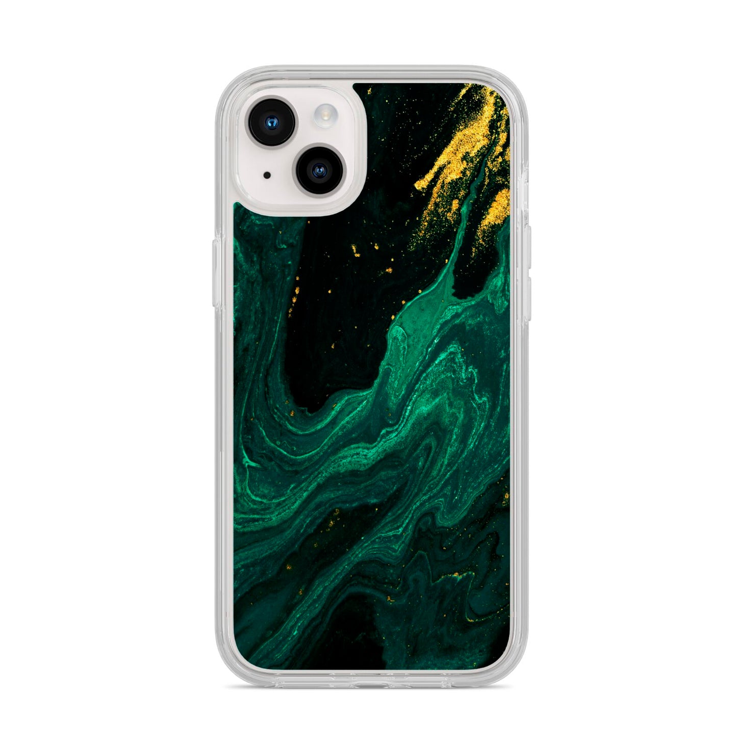 Emerald Green iPhone 14 Plus Clear Tough Case Starlight