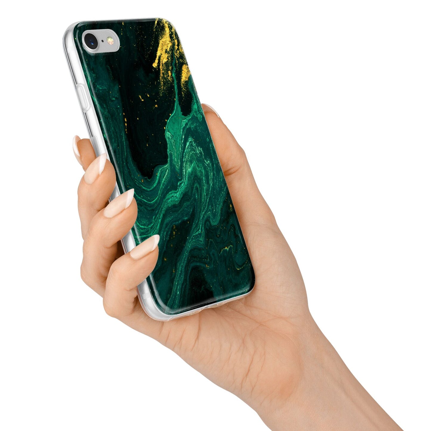 Emerald Green iPhone 7 Bumper Case on Silver iPhone Alternative Image