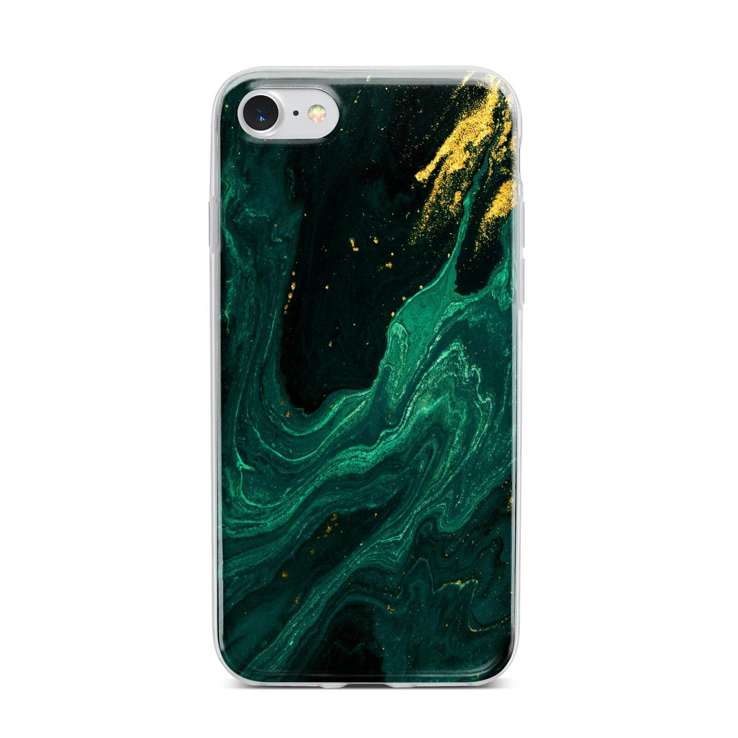 Emerald Green iPhone 7 Bumper Case on Silver iPhone