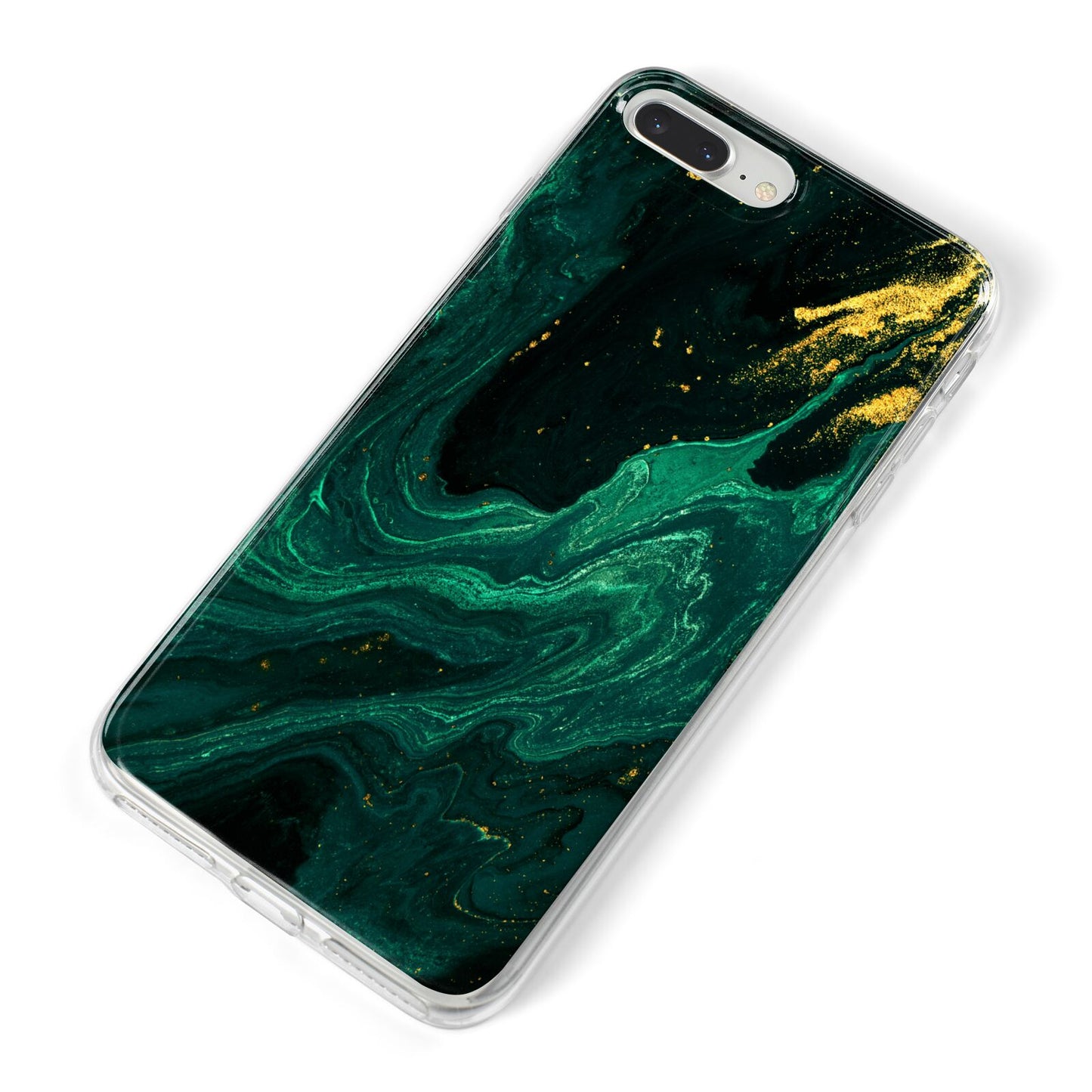 Emerald Green iPhone 8 Plus Bumper Case on Silver iPhone Alternative Image
