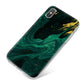 Emerald Green iPhone X Bumper Case on Silver iPhone