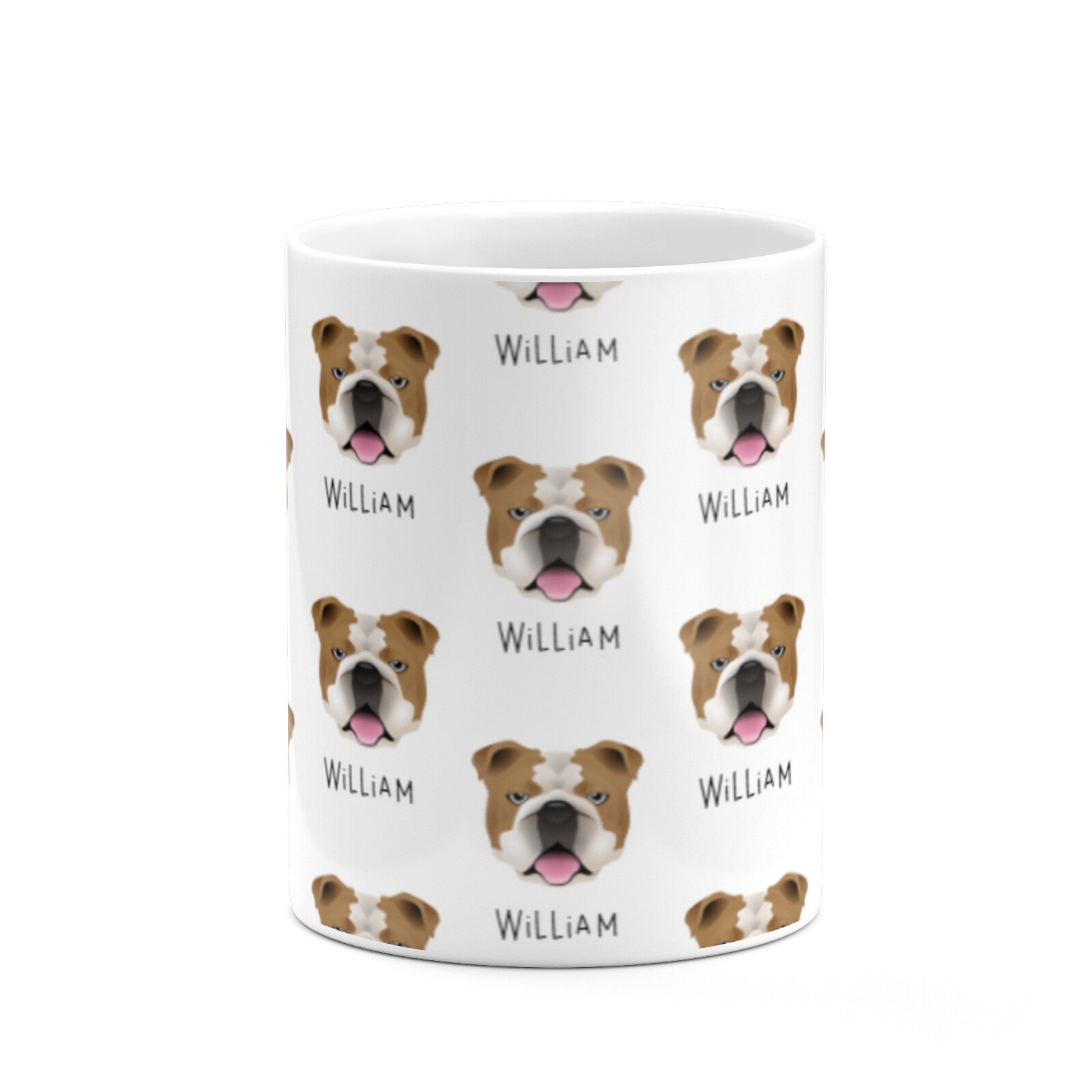 English Bulldog Icon with Name 10oz Mug Alternative Image 7