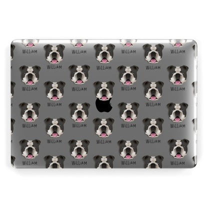 English Bulldog Icon with Name Apple MacBook Case