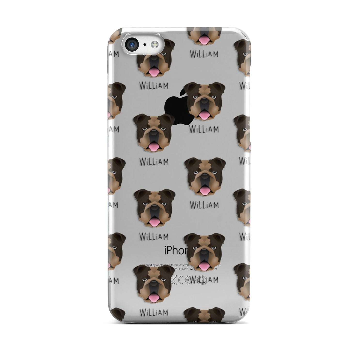 English Bulldog Icon with Name Apple iPhone 5c Case
