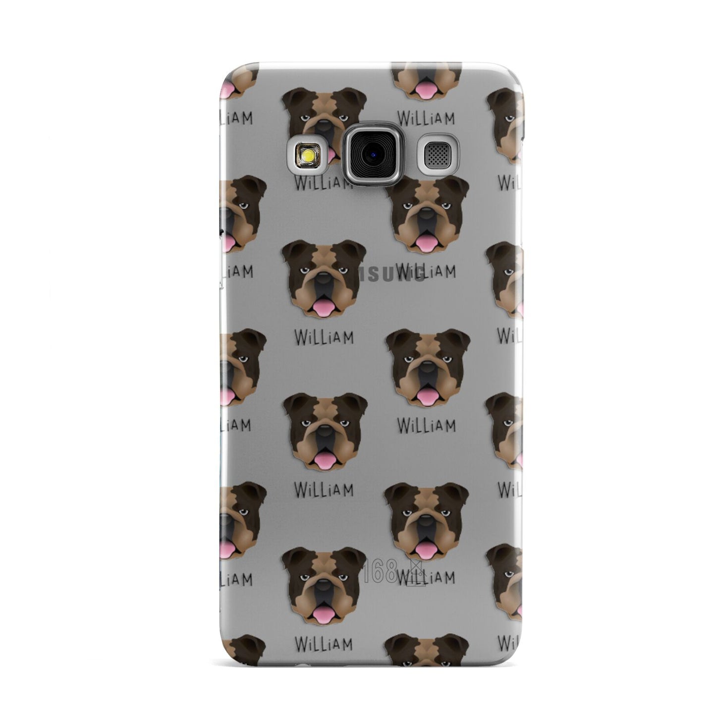 English Bulldog Icon with Name Samsung Galaxy A3 Case