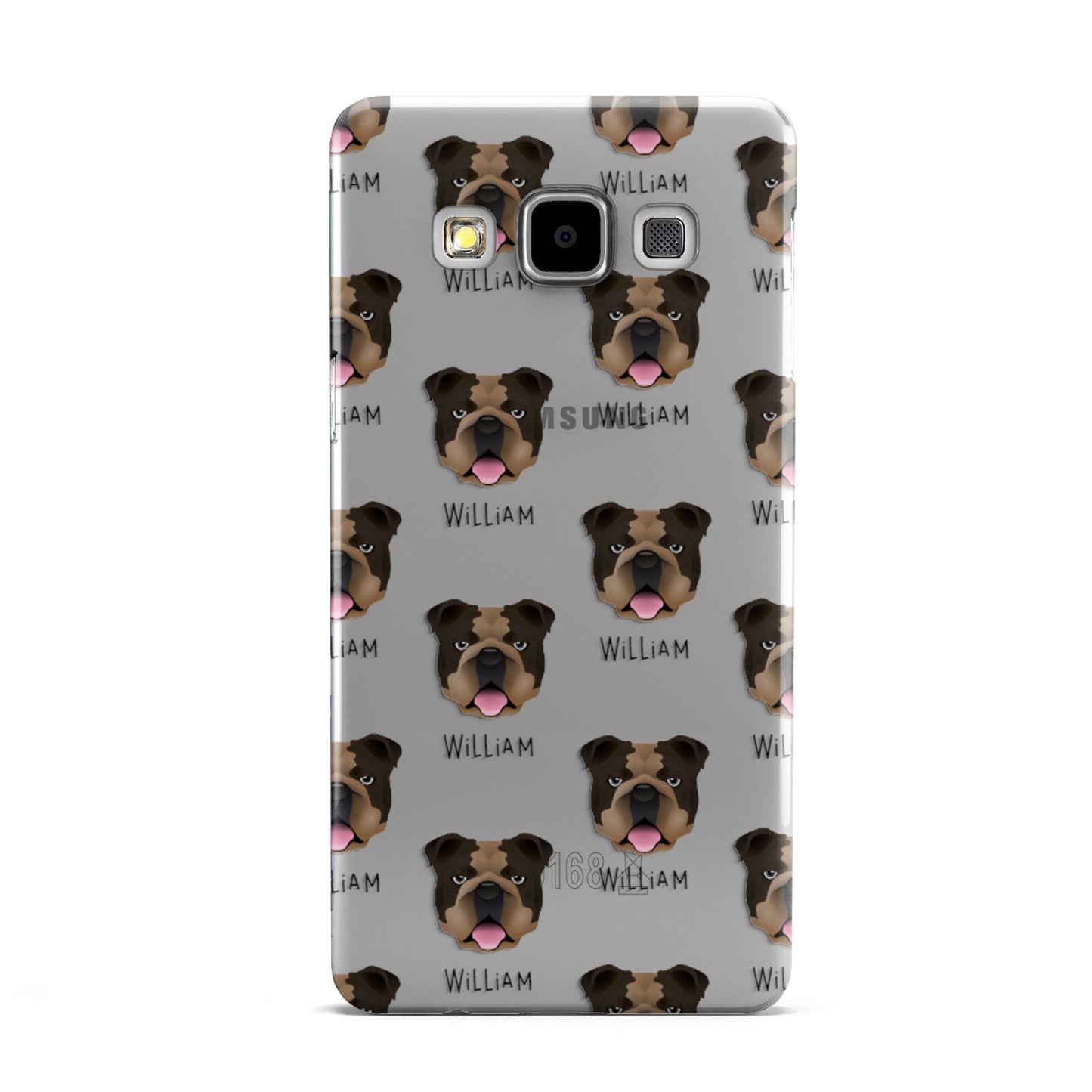 English Bulldog Icon with Name Samsung Galaxy A5 Case
