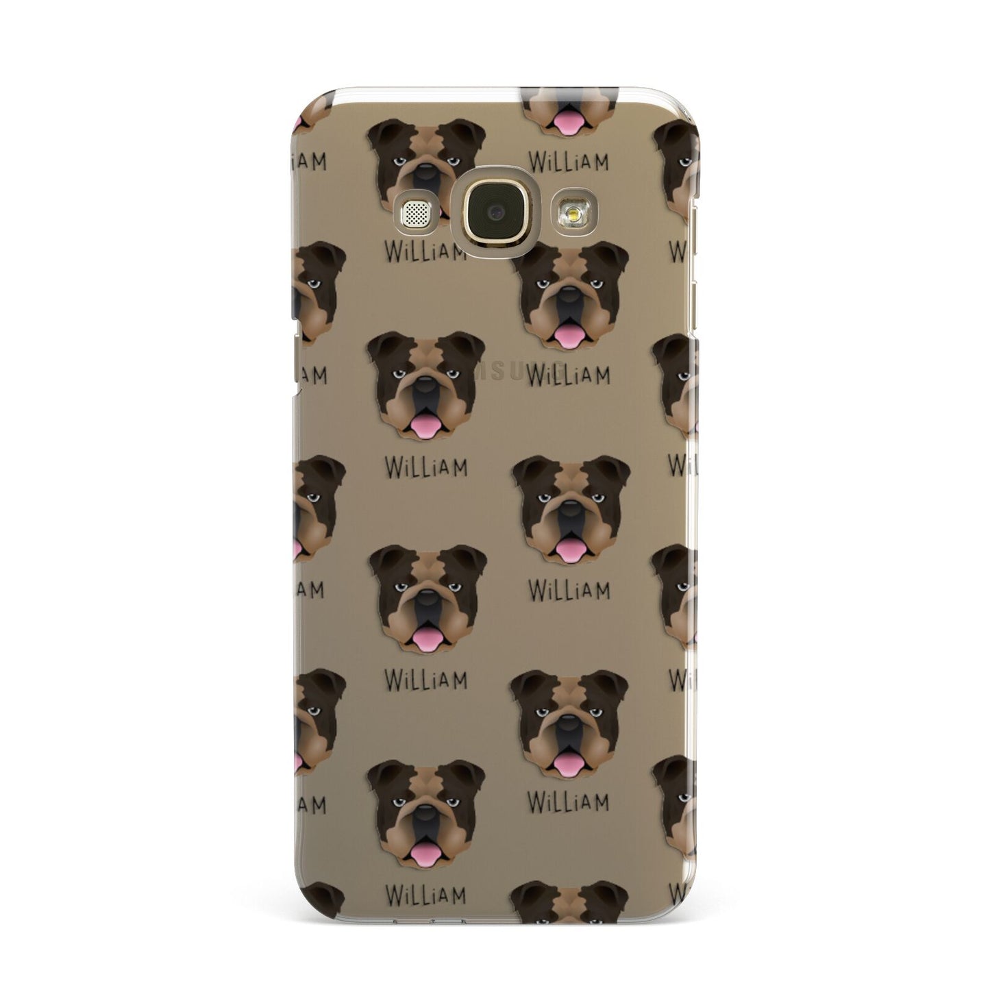 English Bulldog Icon with Name Samsung Galaxy A8 Case