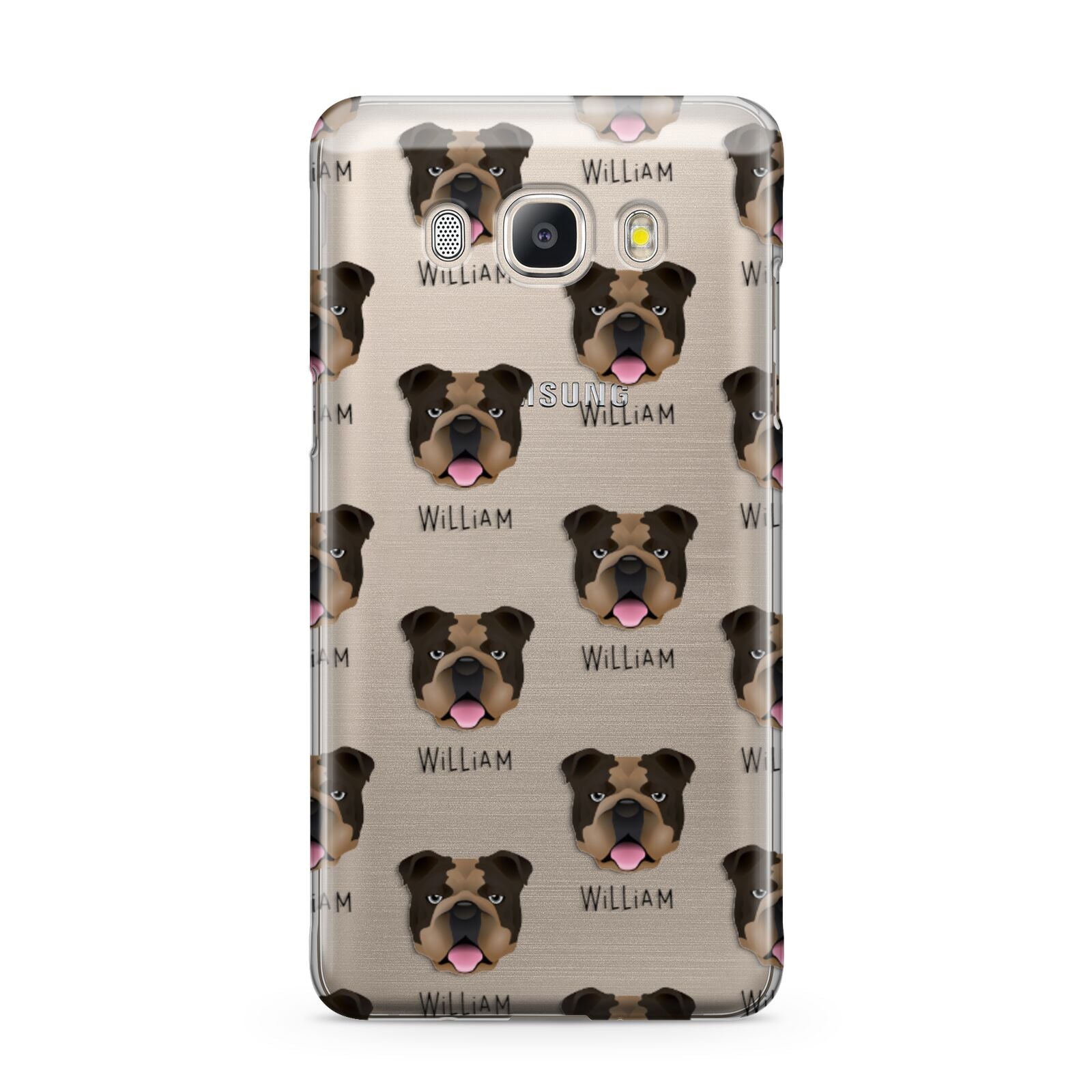 English Bulldog Icon with Name Samsung Galaxy J5 2016 Case