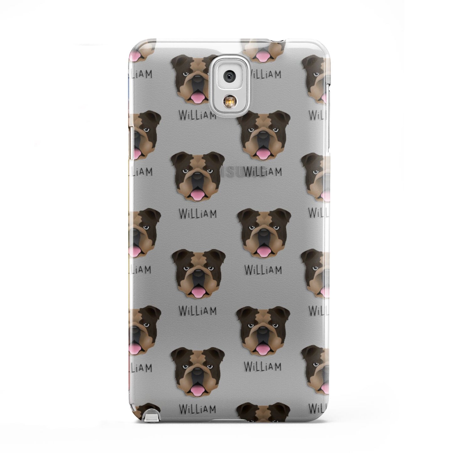 English Bulldog Icon with Name Samsung Galaxy Note 3 Case
