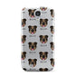 English Bulldog Icon with Name Samsung Galaxy S4 Case