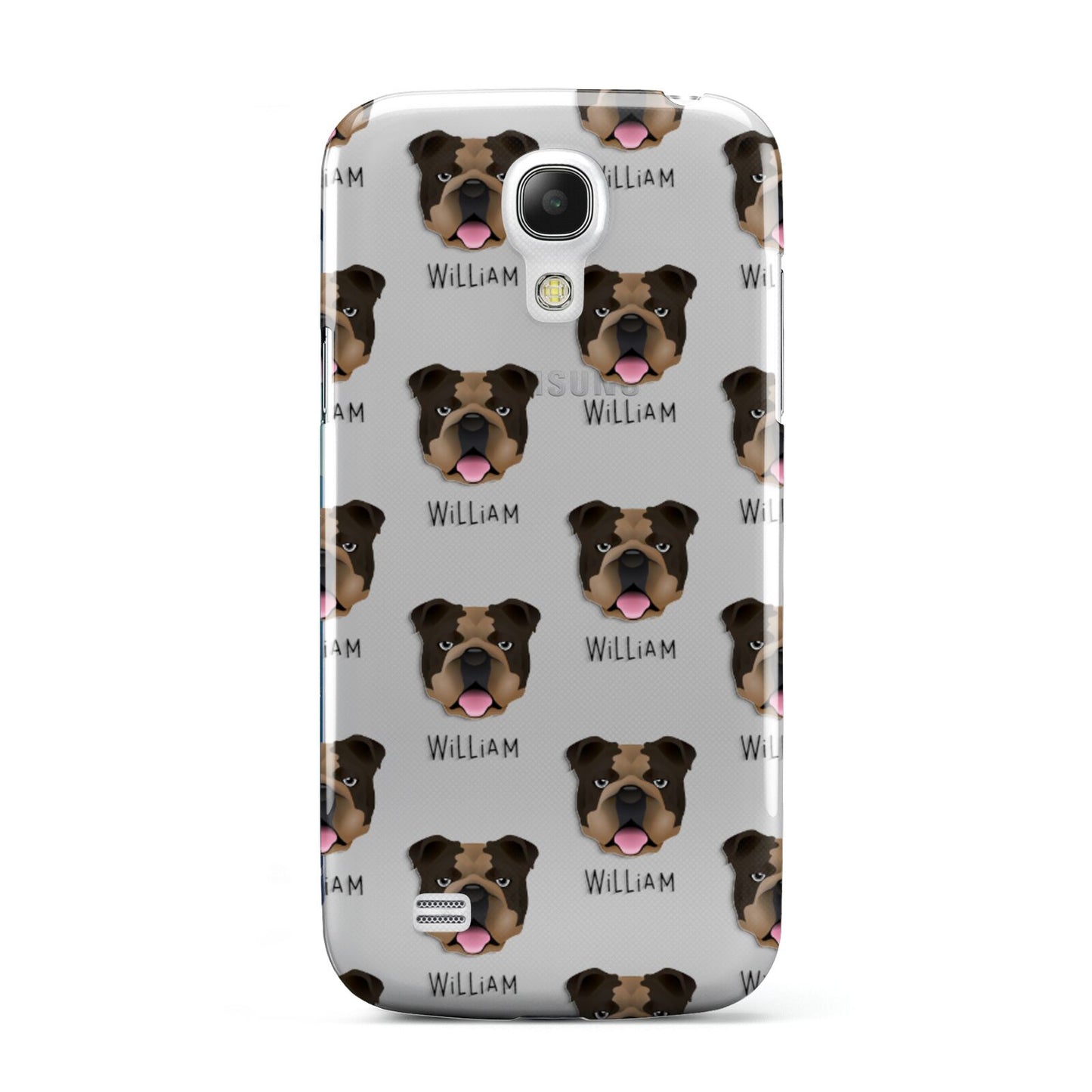 English Bulldog Icon with Name Samsung Galaxy S4 Mini Case