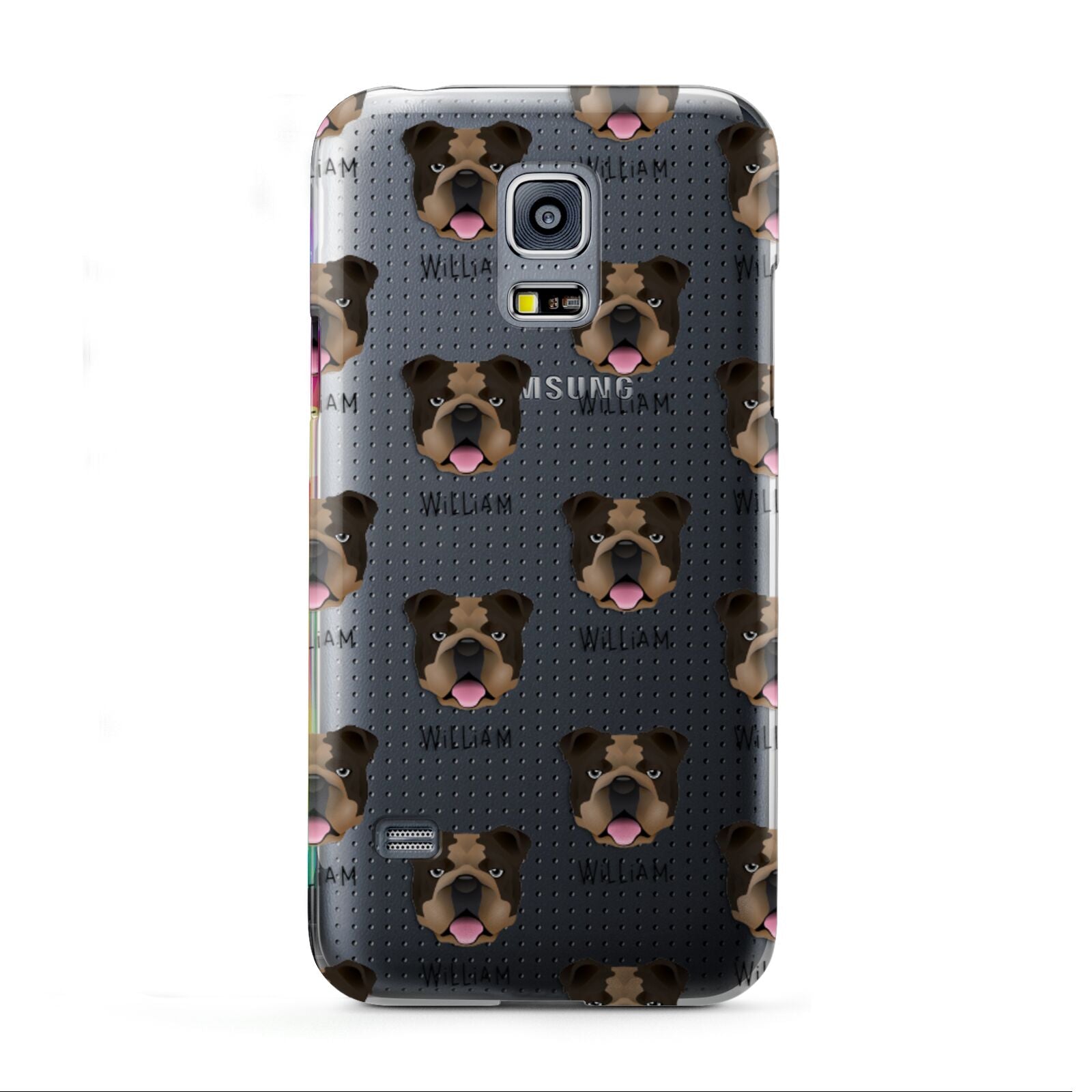 English Bulldog Icon with Name Samsung Galaxy S5 Mini Case