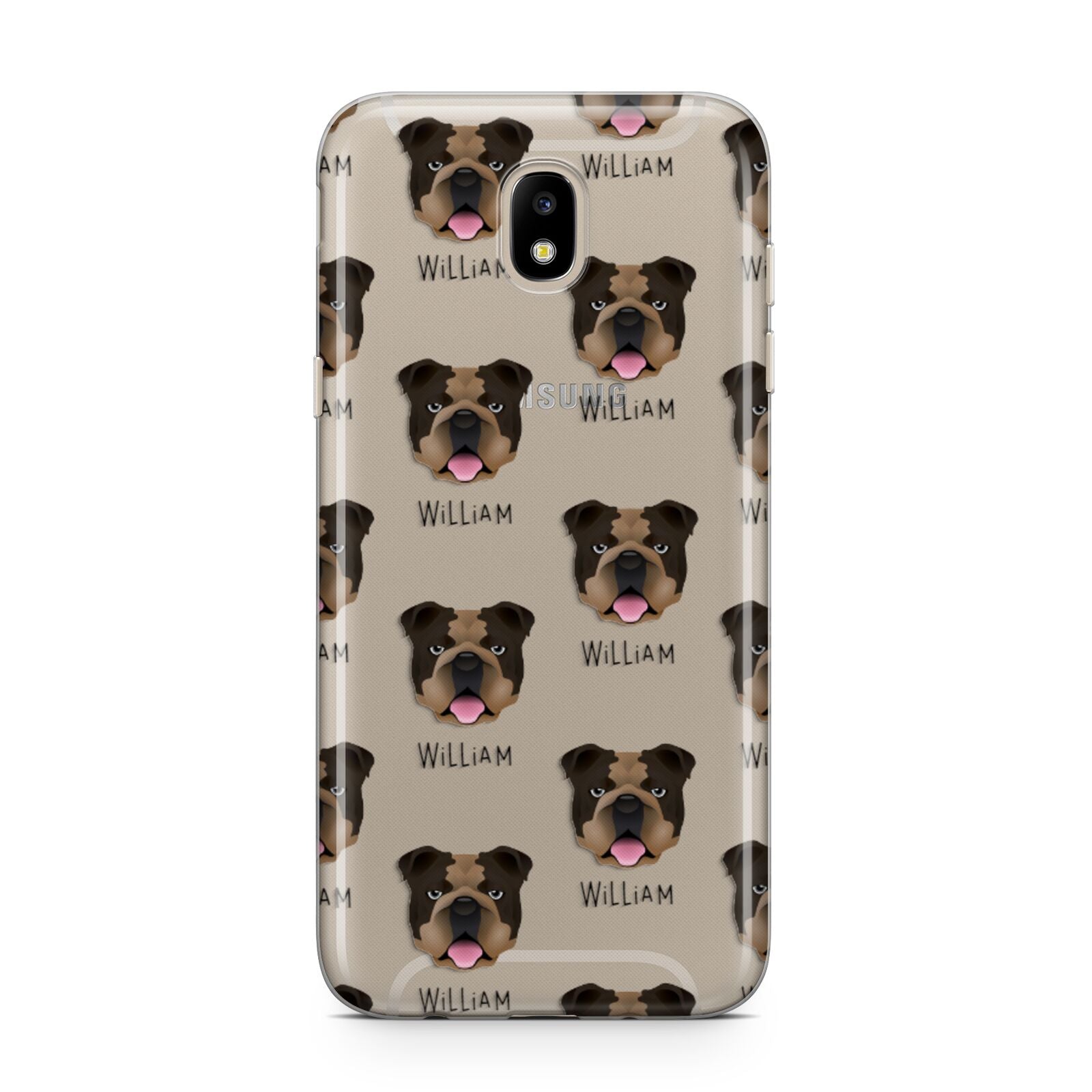 English Bulldog Icon with Name Samsung J5 2017 Case
