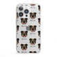 English Bulldog Icon with Name iPhone 13 Pro Clear Bumper Case