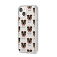 English Bulldog Icon with Name iPhone 14 Clear Tough Case Starlight Angled Image