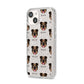 English Bulldog Icon with Name iPhone 14 Glitter Tough Case Starlight Angled Image