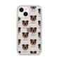English Bulldog Icon with Name iPhone 14 Glitter Tough Case Starlight