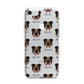 English Bulldog Icon with Name iPhone 7 Bumper Case on Silver iPhone