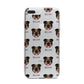English Bulldog Icon with Name iPhone 7 Plus Bumper Case on Silver iPhone