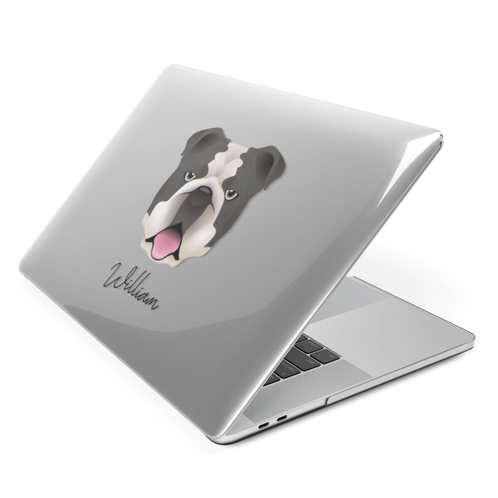 English Bulldog Personalised Apple MacBook Case Side View