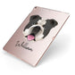 English Bulldog Personalised Apple iPad Case on Rose Gold iPad Side View