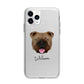 English Bulldog Personalised Apple iPhone 11 Pro Max in Silver with Bumper Case