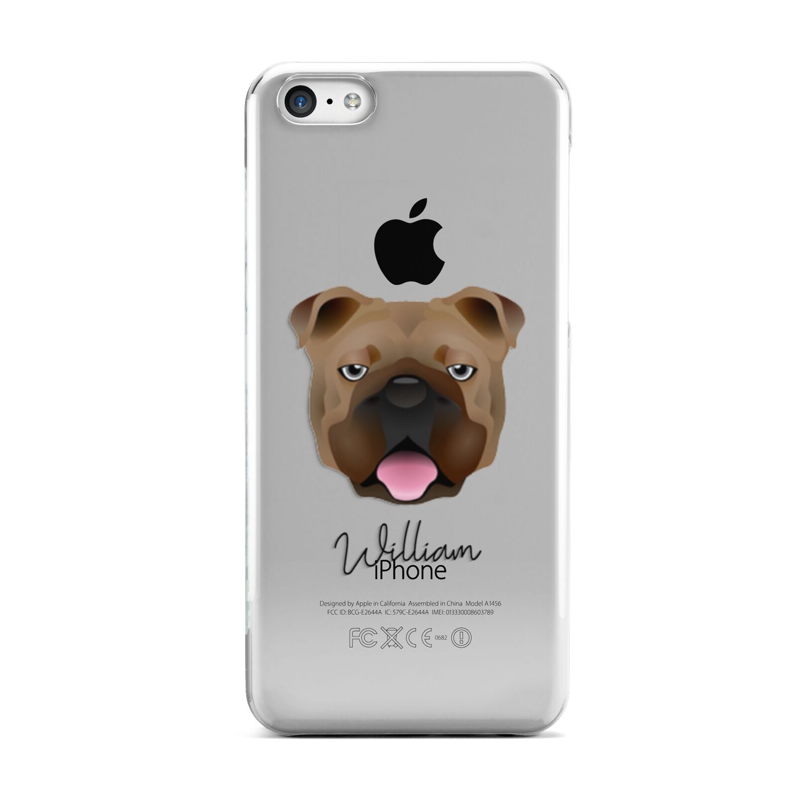 English Bulldog Personalised Apple iPhone 5c Case
