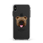 English Bulldog Personalised Apple iPhone Xs Max Impact Case White Edge on Black Phone