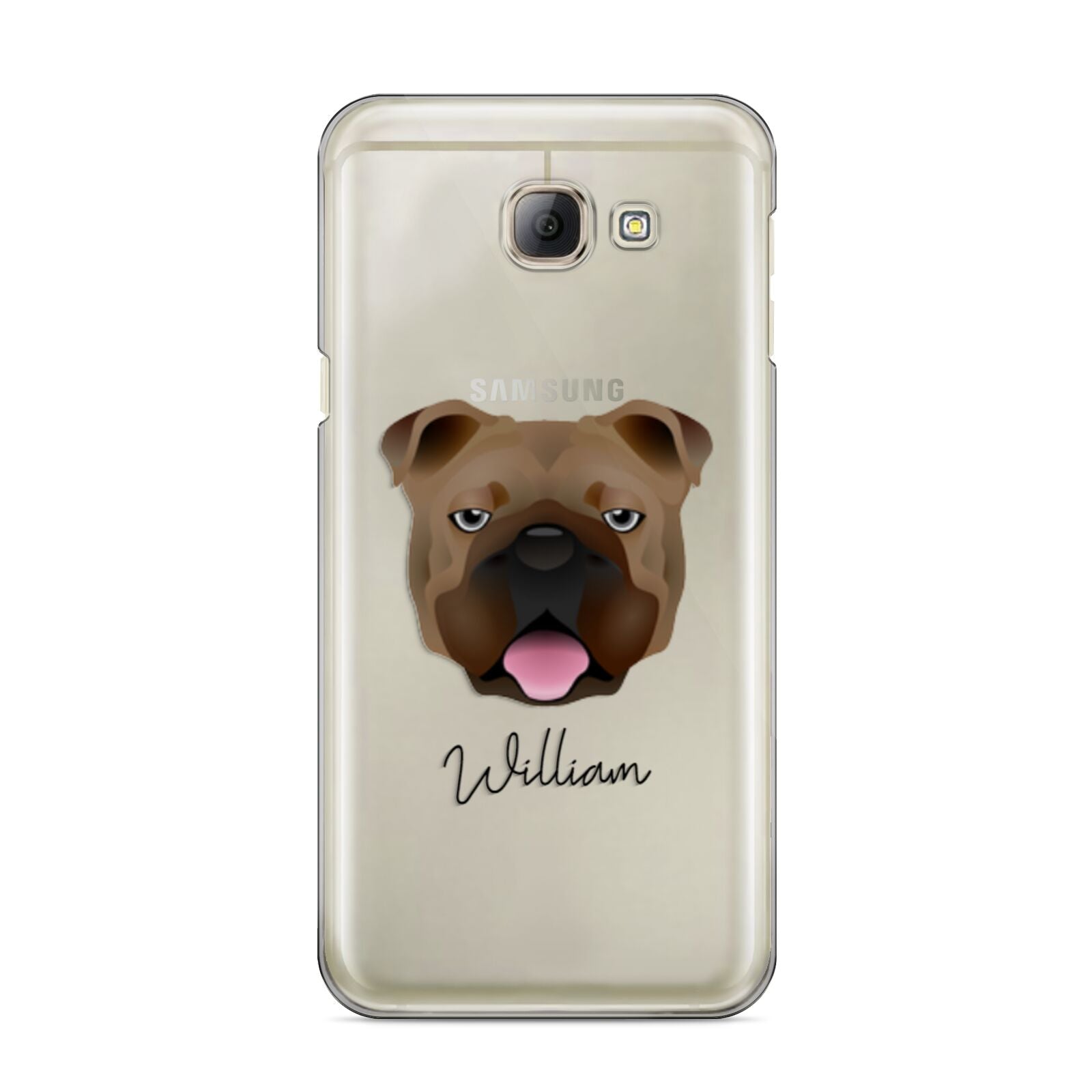 English Bulldog Personalised Samsung Galaxy A8 2016 Case