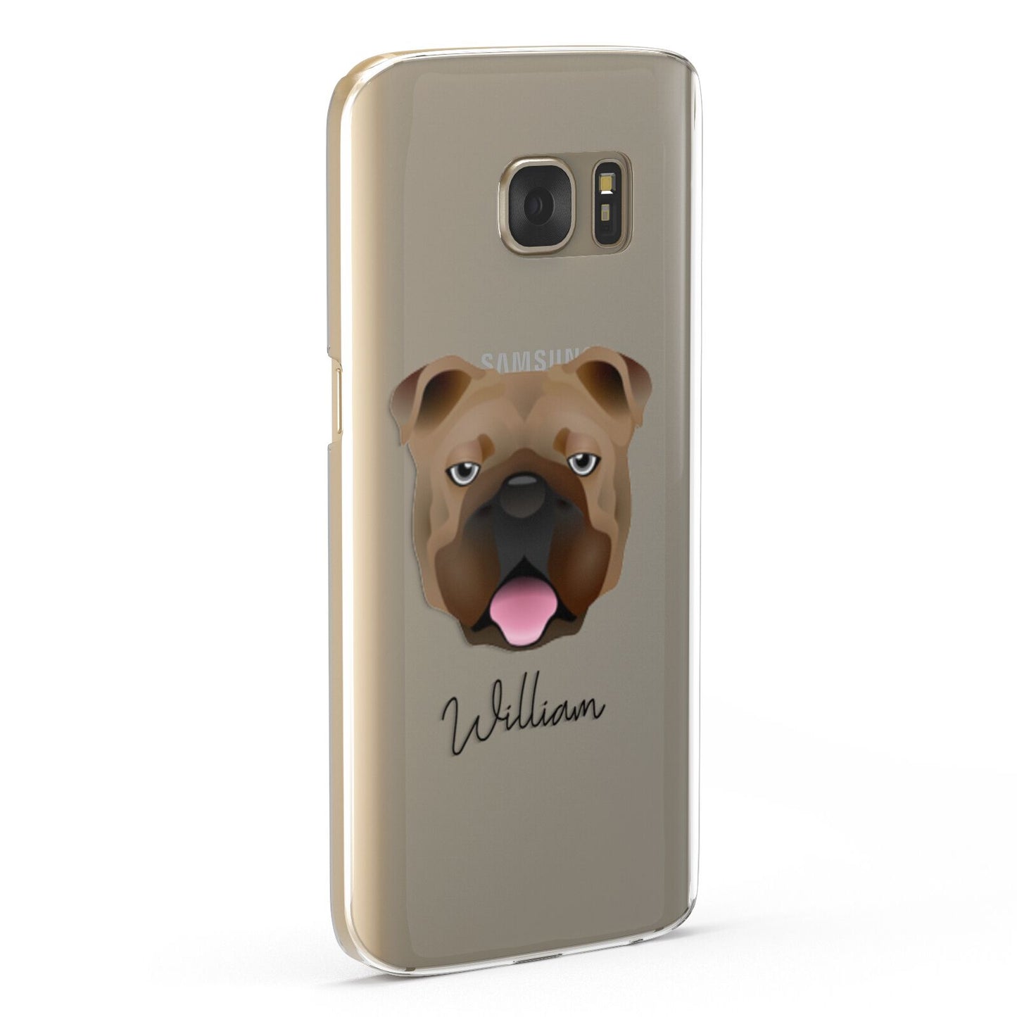 English Bulldog Personalised Samsung Galaxy Case Fourty Five Degrees