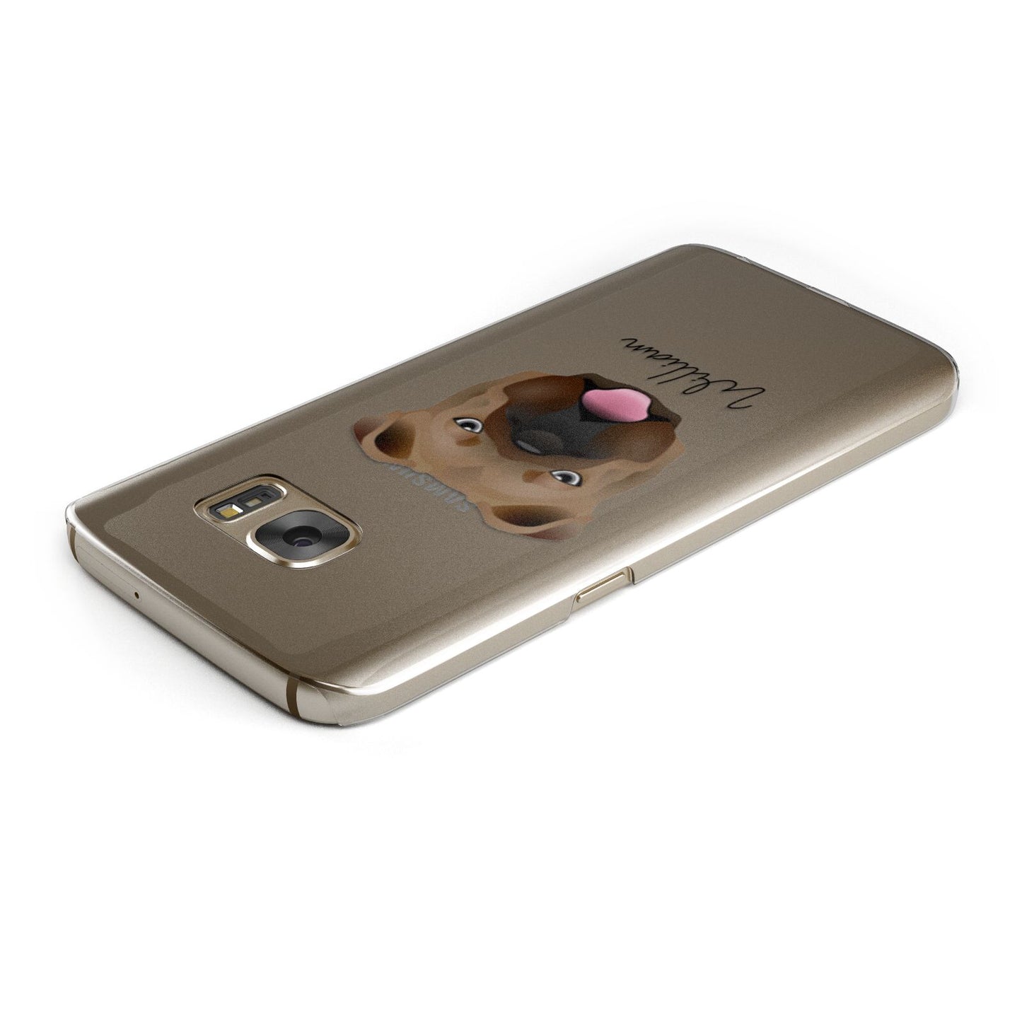 English Bulldog Personalised Samsung Galaxy Case Top Cutout