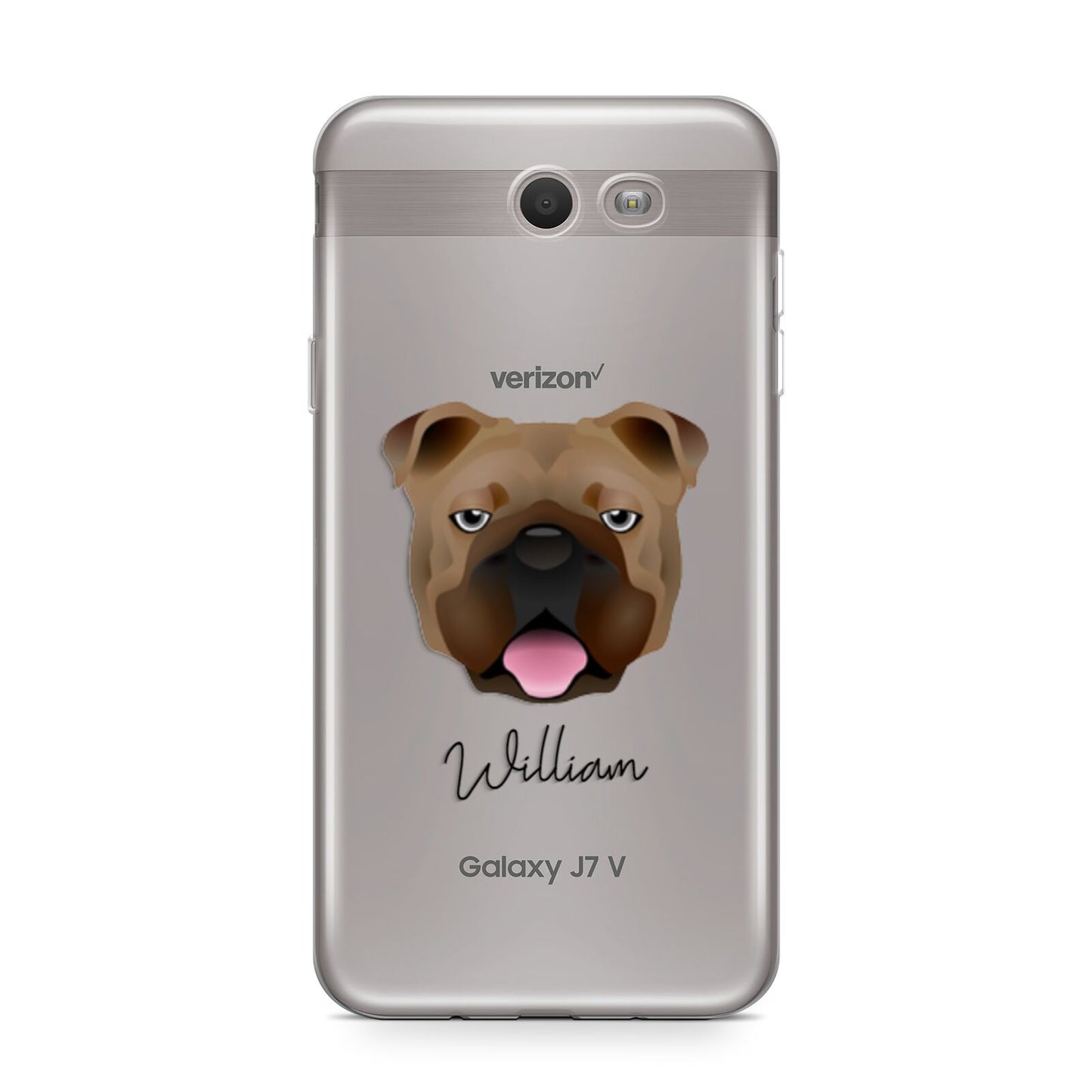 English Bulldog Personalised Samsung Galaxy J7 2017 Case