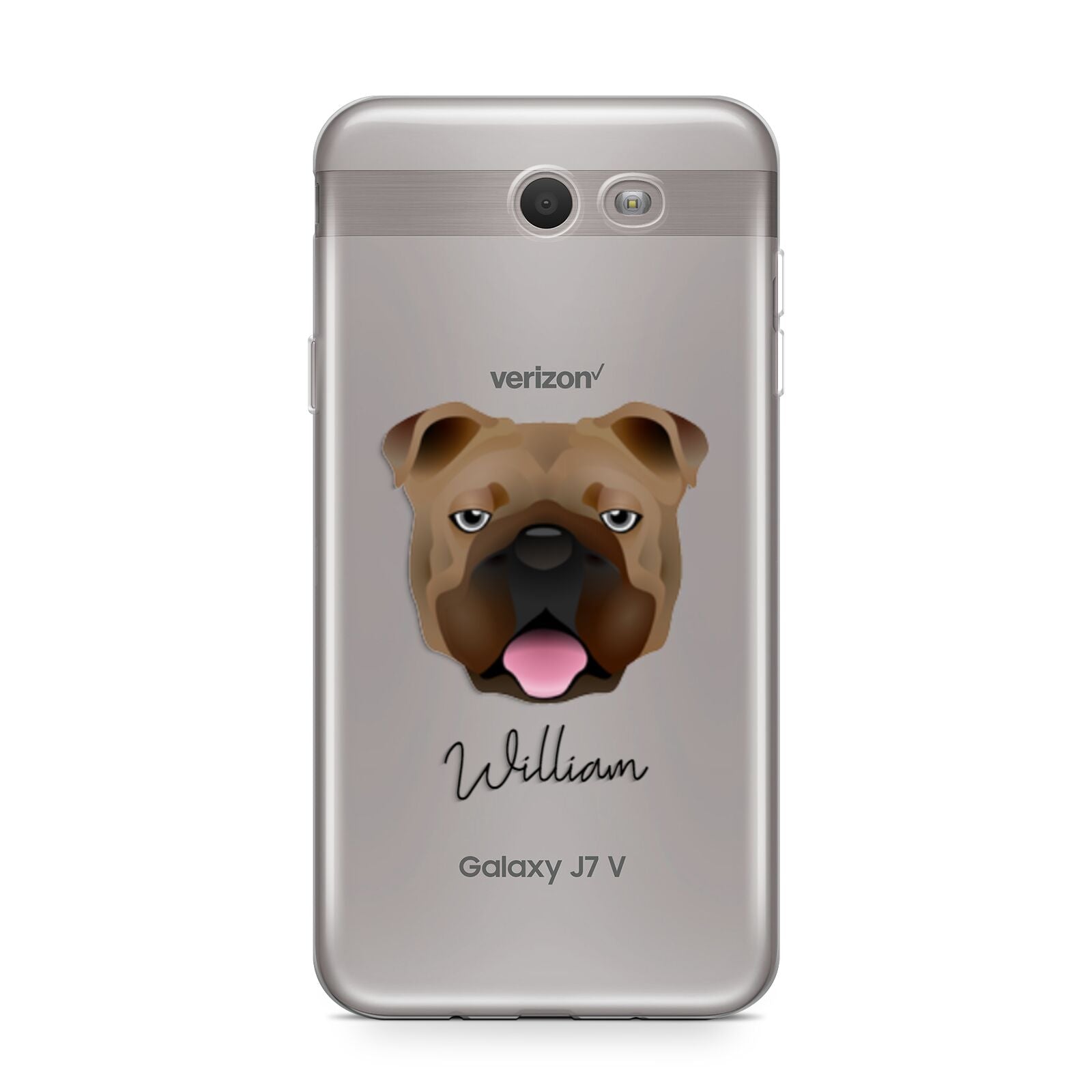 English Bulldog Personalised Samsung Galaxy J7 2017 Case
