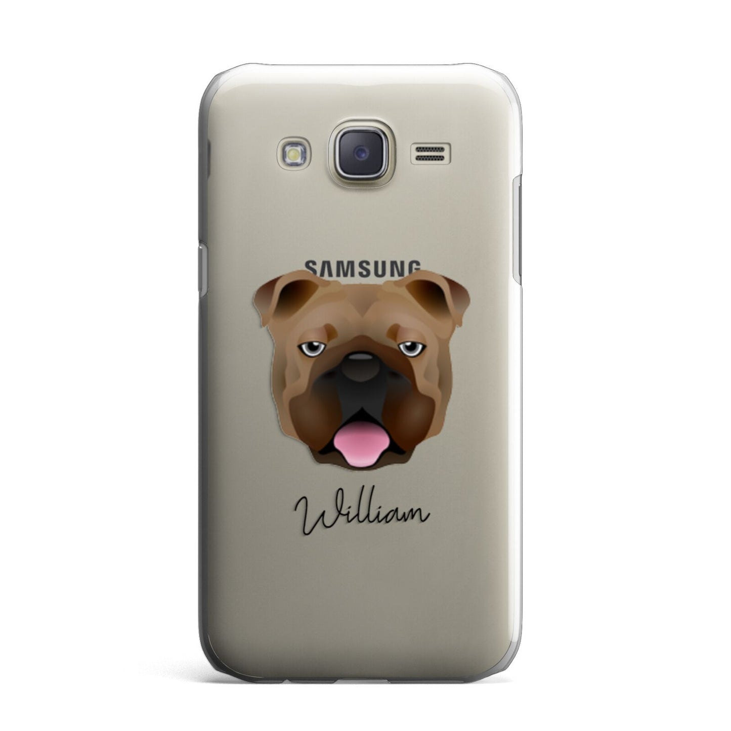 English Bulldog Personalised Samsung Galaxy J7 Case