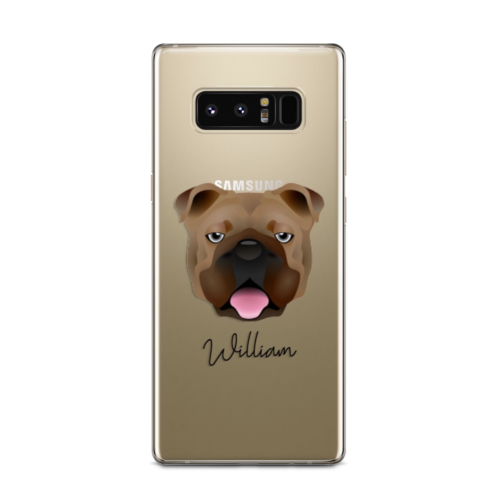 English Bulldog Personalised Samsung Galaxy Note 8 Case