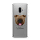 English Bulldog Personalised Samsung Galaxy S9 Plus Case on Silver phone