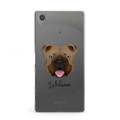 English Bulldog Personalised Sony Xperia Case