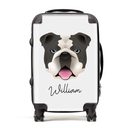 English Bulldog Personalised Suitcase